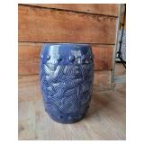 Ceramic Blue Glaze Japanese Garden Stool