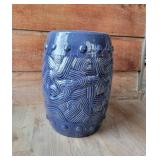 Ceramic Blue Glaze Japanese Garden Stool