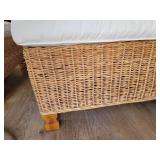 Elegant Natural Wicker 4 pc Patio Set ~ 3 Chairs + Ottoman