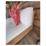 Elegant Natural Wicker 4 pc Patio Set ~ 3 Chairs + Ottoman