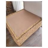 Elegant Natural Wicker 4 pc Patio Set ~ 3 Chairs + Ottoman