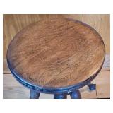 Antique Ball and Claw Piano Stool