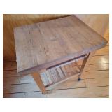 Rolling Butcher Block Kitchen Island Work Station