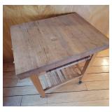 Rolling Butcher Block Kitchen Island Work Station
