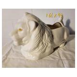Ceramic White Lion Planter