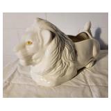 Ceramic White Lion Planter