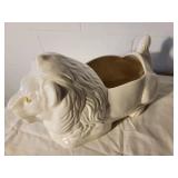 Ceramic White Lion Planter