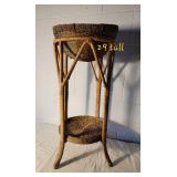 Vintage Wicker Plant Stand