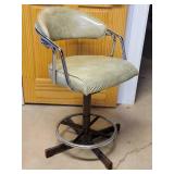 Vintage Samsonite Chrome Swivel Bar Chair