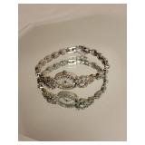 Elegant 14K White Gold and Diamond Braclet Cocktail Watch ~ 21g