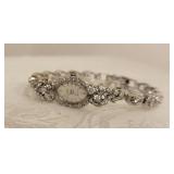 Elegant 14K White Gold and Diamond Braclet Cocktail Watch ~ 21g