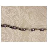 Amethyst and Sterling Silver Bracelet ~ 10g