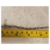 Amethyst and Sterling Silver Bracelet ~ 10g