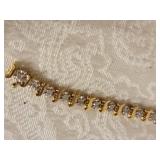 Lovely Petite Diamond and Yellow Gold Tennis Bracelet ~ 5g