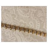 Lovely Petite Diamond and Yellow Gold Tennis Bracelet ~ 5g