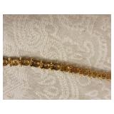 Lovely Petite Diamond and Yellow Gold Tennis Bracelet ~ 5g