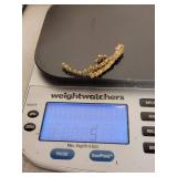 Lovely Petite Diamond and Yellow Gold Tennis Bracelet ~ 5g