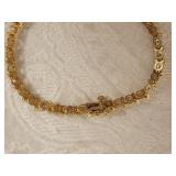 Lovely Petite Diamond and Yellow Gold Tennis Bracelet ~ 5g