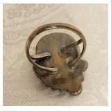 Native American turquoise Ring Signed Ahasteen ~ 7g Size 8.5