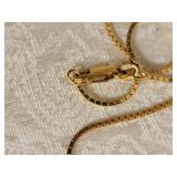10K Yellow Gold Diamond Heart Pendant Necklace ~ 8g