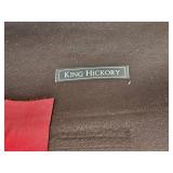 Stunning King Hickory Burnt Orange Leather Tac Armchair with Ottoman