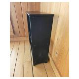 Sleek Black Media Shelf