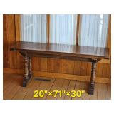 Handsome Contemporary Console with Folding Extension Top