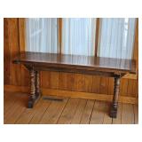 Handsome Contemporary Console with Folding Extension Top
