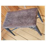 Lepard Print Vanity Stool with Brass Tac