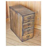 Antique Dense Oak Grain Filing Cabinet