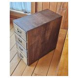 Antique Dense Oak Grain Filing Cabinet