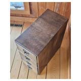 Antique Dense Oak Grain Filing Cabinet