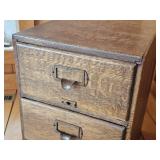Antique Dense Oak Grain Filing Cabinet