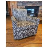 Sam Moore Safrie Theme Upholster Swivel Armchair