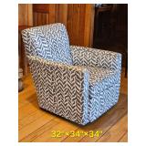 Sam Moore Safrie Theme Upholster Swivel Armchair