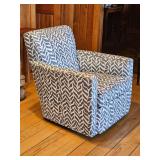 Sam Moore Safrie Theme Upholster Swivel Armchair