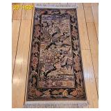 Hand-knotted Silk Oriental Entry Runner