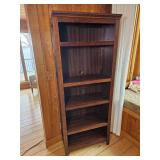 American Contemporary Five Shelf Oak Bookcase