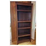 American Contemporary Five Shelf Oak Bookcase