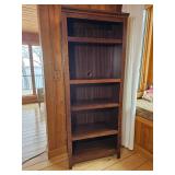 American Contemporary Five Shelf Oak Bookcase