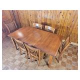 American Contemporary Slotted Chair Dinning Table