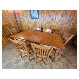 American Contemporary Slotted Chair Dinning Table