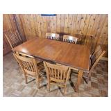 American Contemporary Slotted Chair Dinning Table
