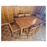 American Contemporary Slotted Chair Dinning Table