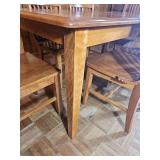 American Contemporary Slotted Chair Dinning Table