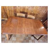 American Contemporary Slotted Chair Dinning Table