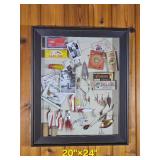 Vintage Fishing Lure Shadow Box