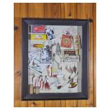 Vintage Fishing Lure Shadow Box