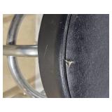 Retro Pair of Black Vinyl Shop Stools