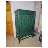Green Hekman Furniture Rattan Entertainment Cabinet
